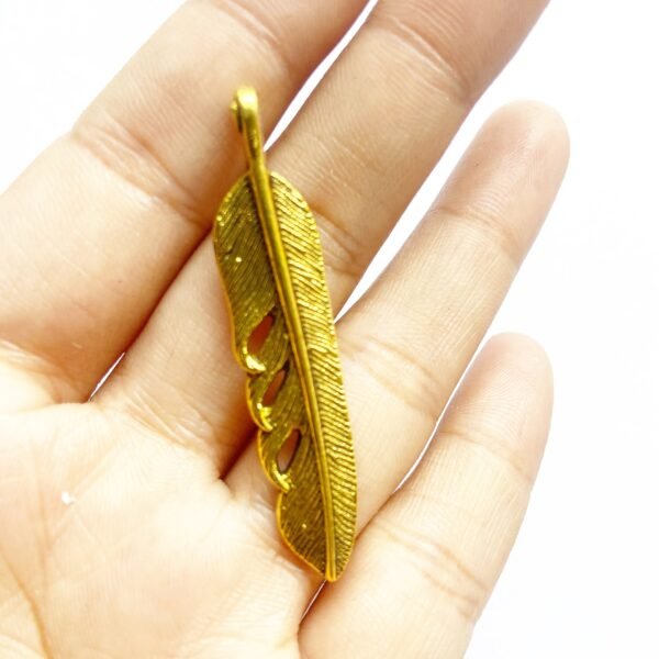 Golden Feather Charm 1 - Image 2