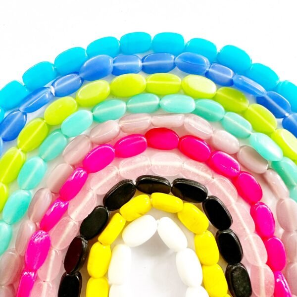 Flat Oval Stone Beads 2