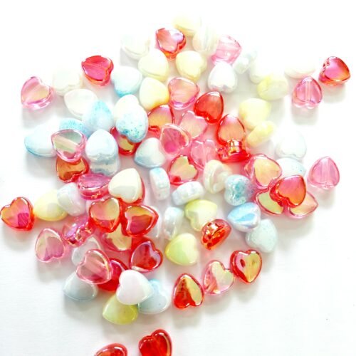 Acrylic Heart Beads 8MM