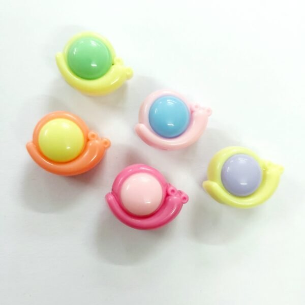 Pastel Snail Spacer Beads