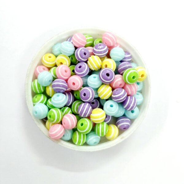 Acrylic Grooved Beads 6MM