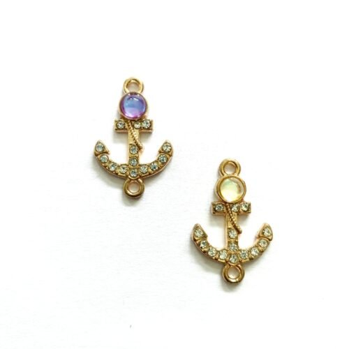 Diamond Studded Anchor Pendant