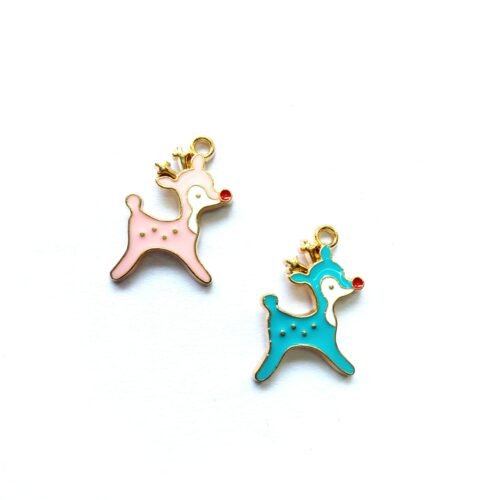 Enamel Deer Pendant