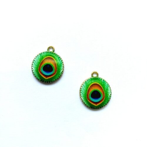 Enamel Feather Pendant