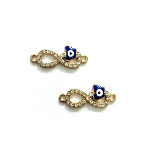 Diamond Studded Evil Eye Infinity Charms