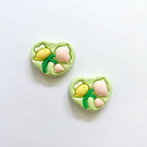 Polymer Clay Beads Heart
