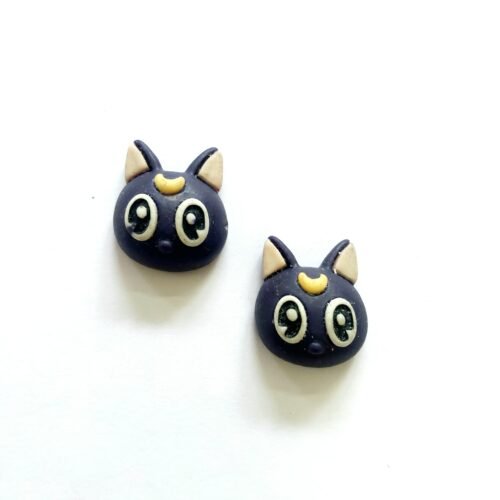 Polymer Clay Kitty Face Beads