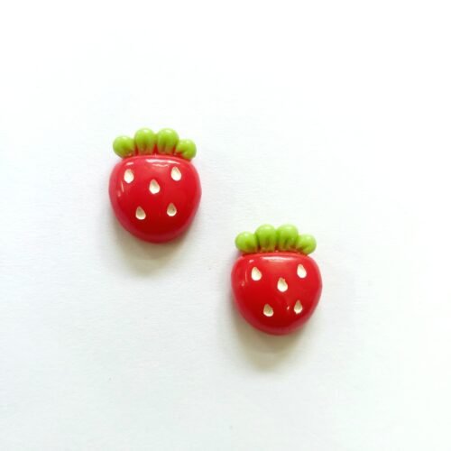 Polymer Clay Strawberry Beads