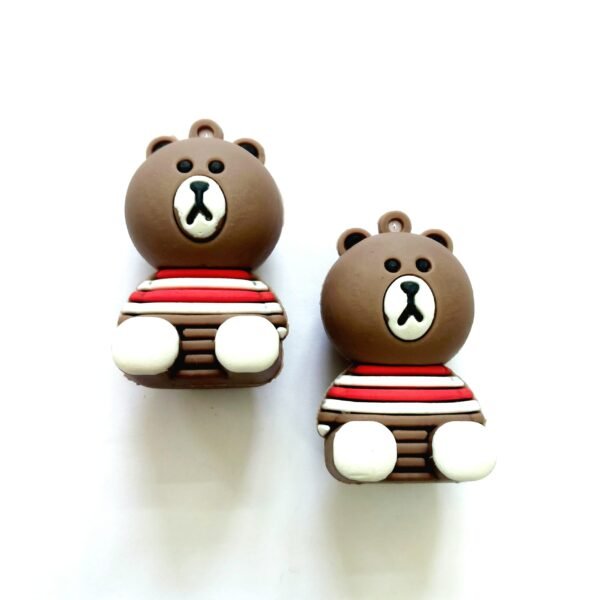 Rubber 3D Brown Teddy