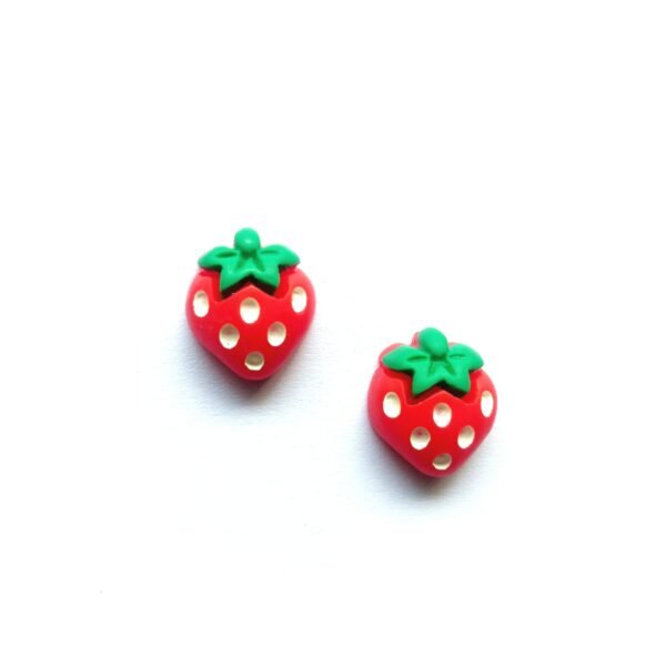 Polymer Clay Strawberry Beads