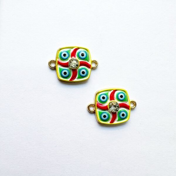 Enamel Diamond Studded Evil Eye Charms