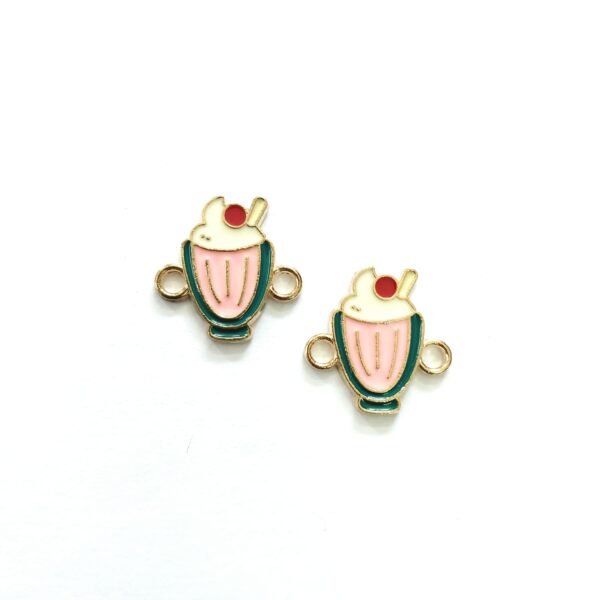 Enamel Ice Cream Cup Charms 2