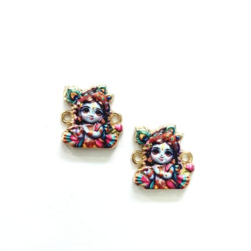 3D Metal Krishna Charms 2