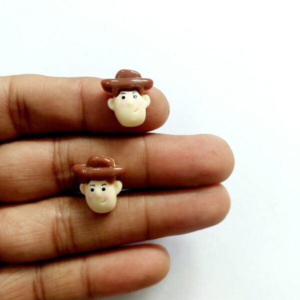 Polymer Clay Cow Boy Head - Image 2