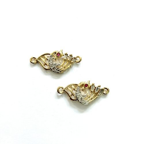 Golden Peacock Charms