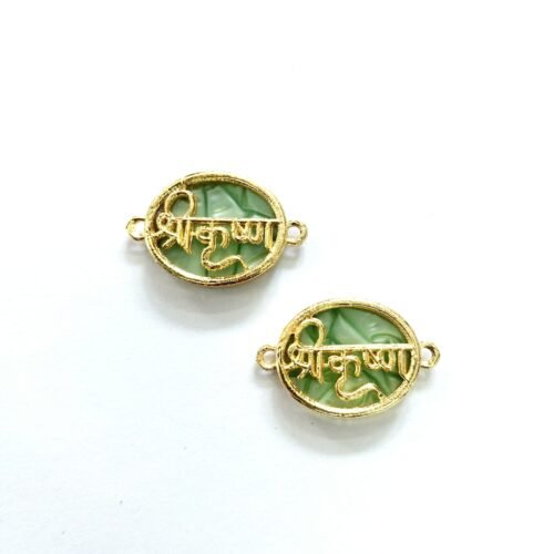 Golden Shri Krishna Charms