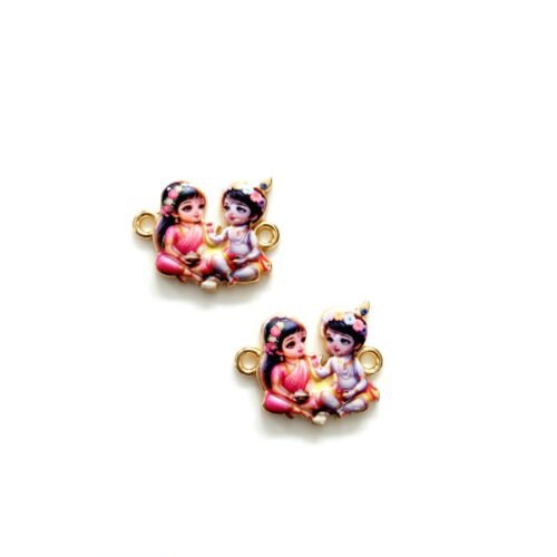 3D Metal Radhe Krishna Charms 2