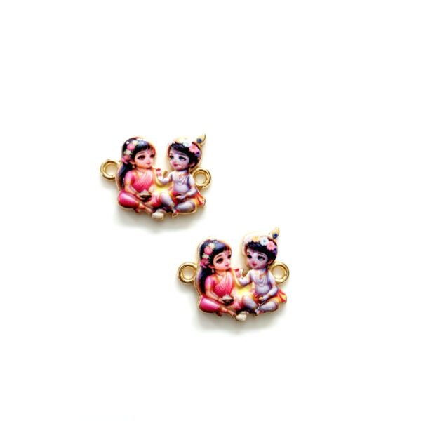 3D Metal Radhe Krishna Charms 2