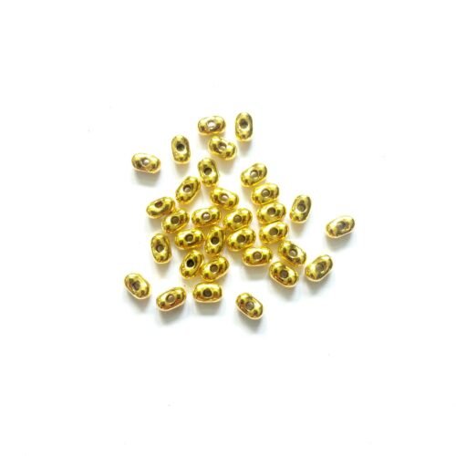 Golden Capsule Spacer Beads
