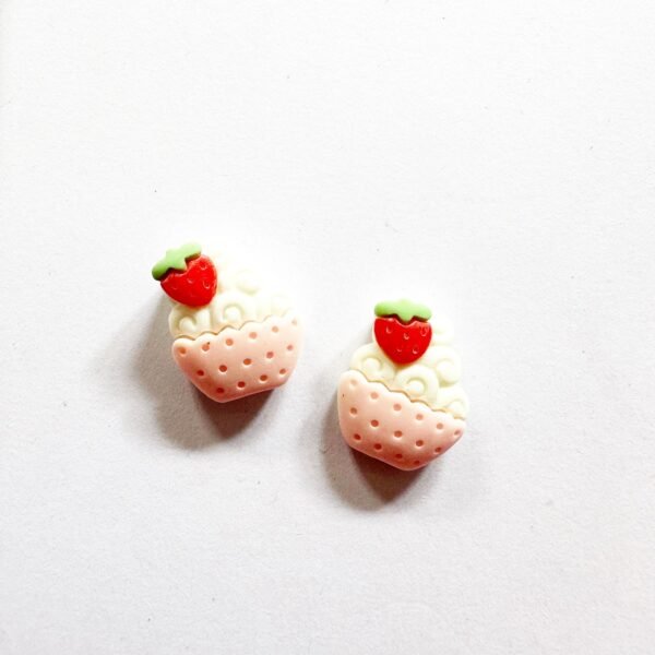 Polymer Clay Strawberry Ice Cream