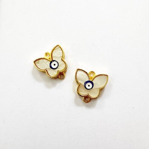 Golden Evil Eye Butterfly Charms