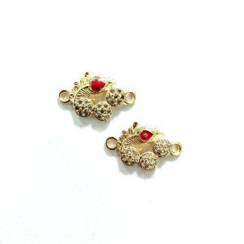 Diamond Studded Feather Charms