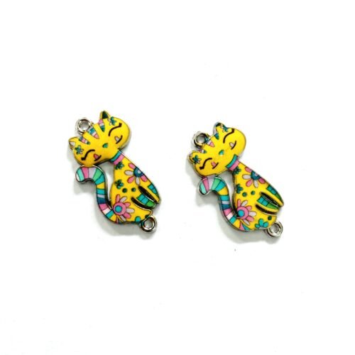 Enamel Colorful Kitty Charms