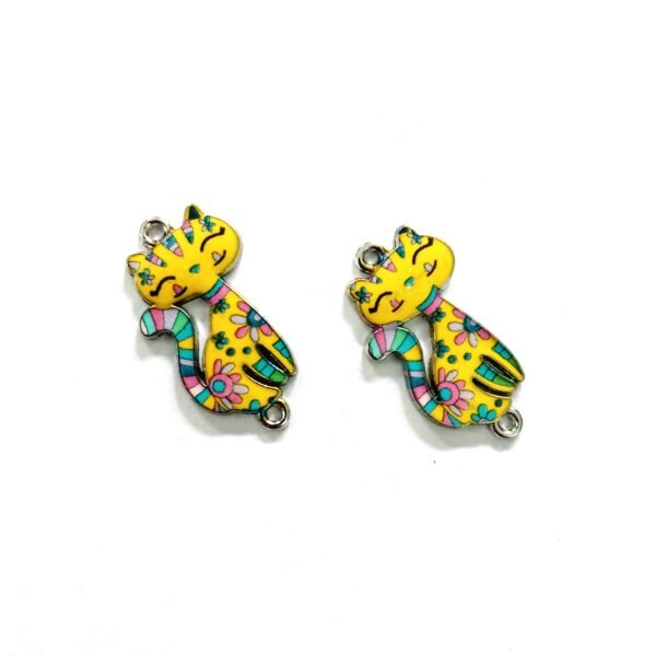 Enamel Colorful Kitty Charms