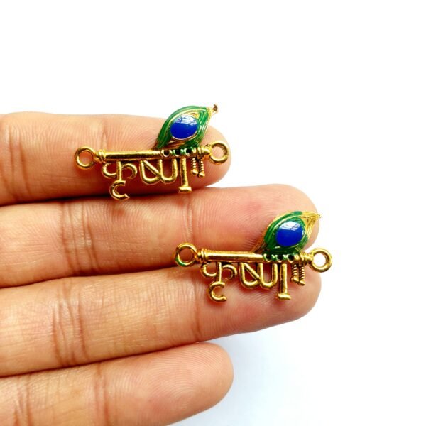 Enamel Krishna Flute Charms - Image 2