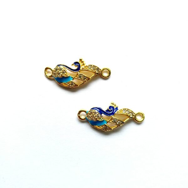 Diamond Studded Peacock Charms