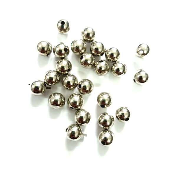 Silver Acrylic Beads 7MM