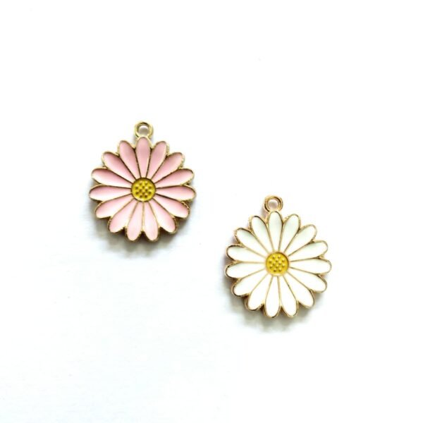 Enamel Daisy Flower Pendant 2
