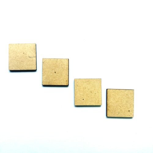 MDF Square Earring Base 20mm