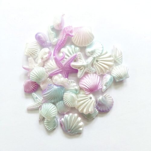 Purple Sea Shell Beads
