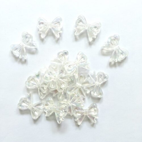 Shiny Transparent Hair Bow Beads