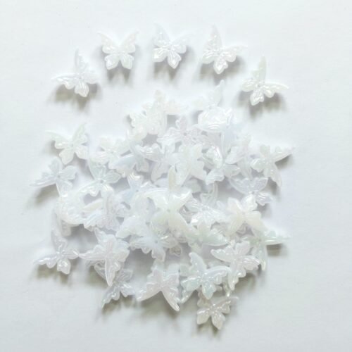 Mini White Butterfly Beads