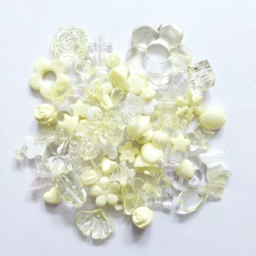 Yellow White Mixed Beads