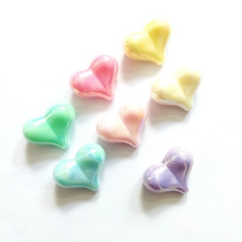 Pastel Heart Spacer Beads 3