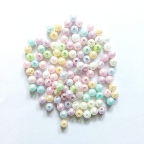 5mm Multicolour Pastel Round Beads