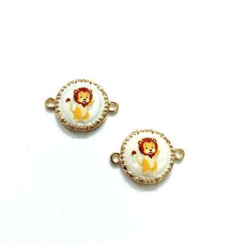 Enamel Lion Cartoon Charm