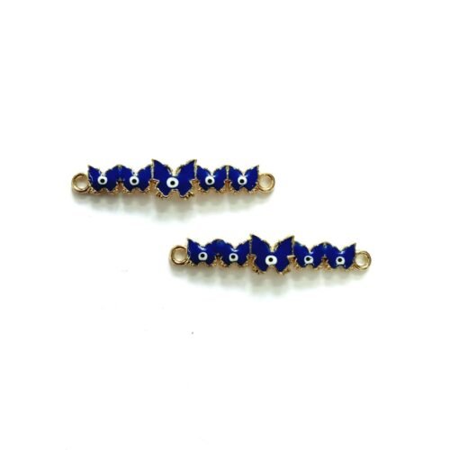 3D Metal Butterfly Evil Eye Charms