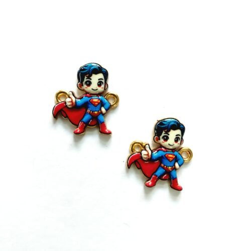 3D Metal Kids Superman Charms