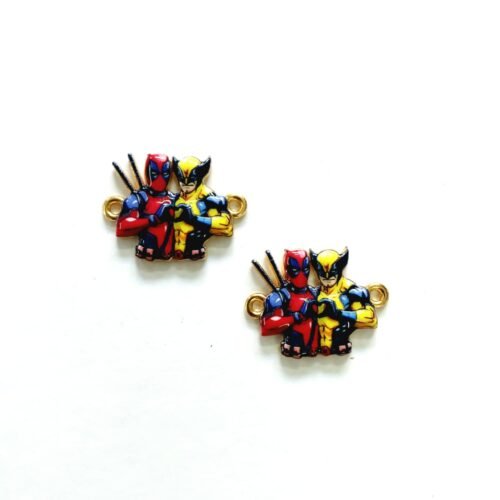 3D Metal Deadpool and Wolverine Charms