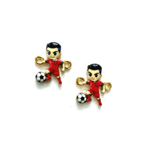 3D Metal Footballer Bro Charms
