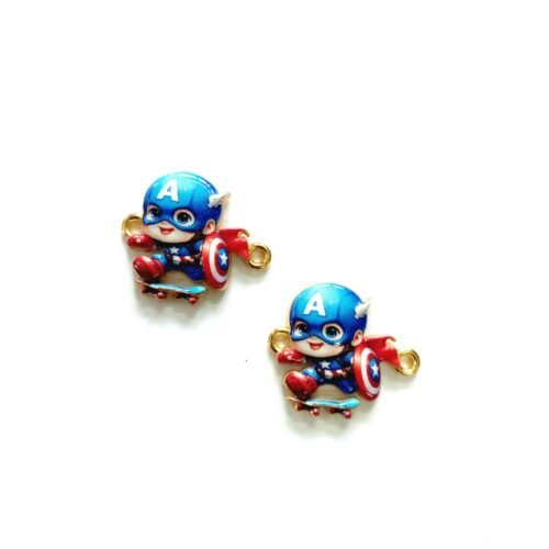 3D Metal Baby Captain America Charms