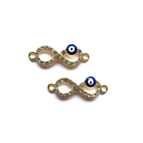 Diamond Studded Infinity Evil Eye Charm 3