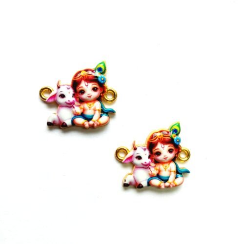 3D Metal Bal Krishna Charms