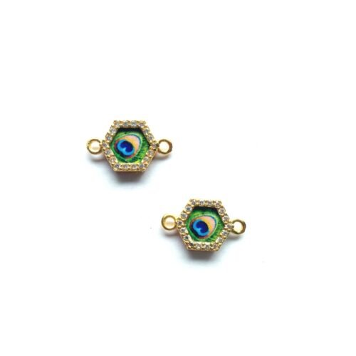 Diamond Studded Feather Charms 22