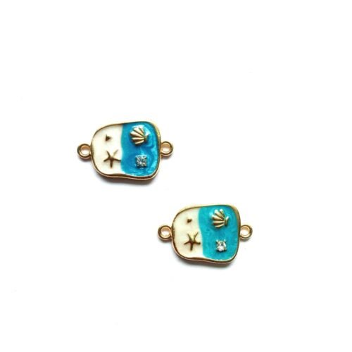 Enamel Aqua Theme Charms