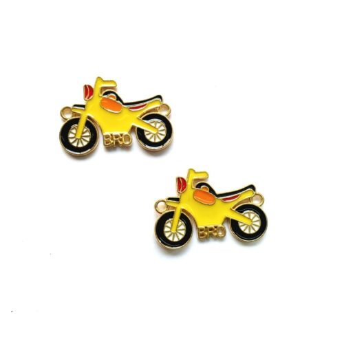 Enamel Biker Bro Charms